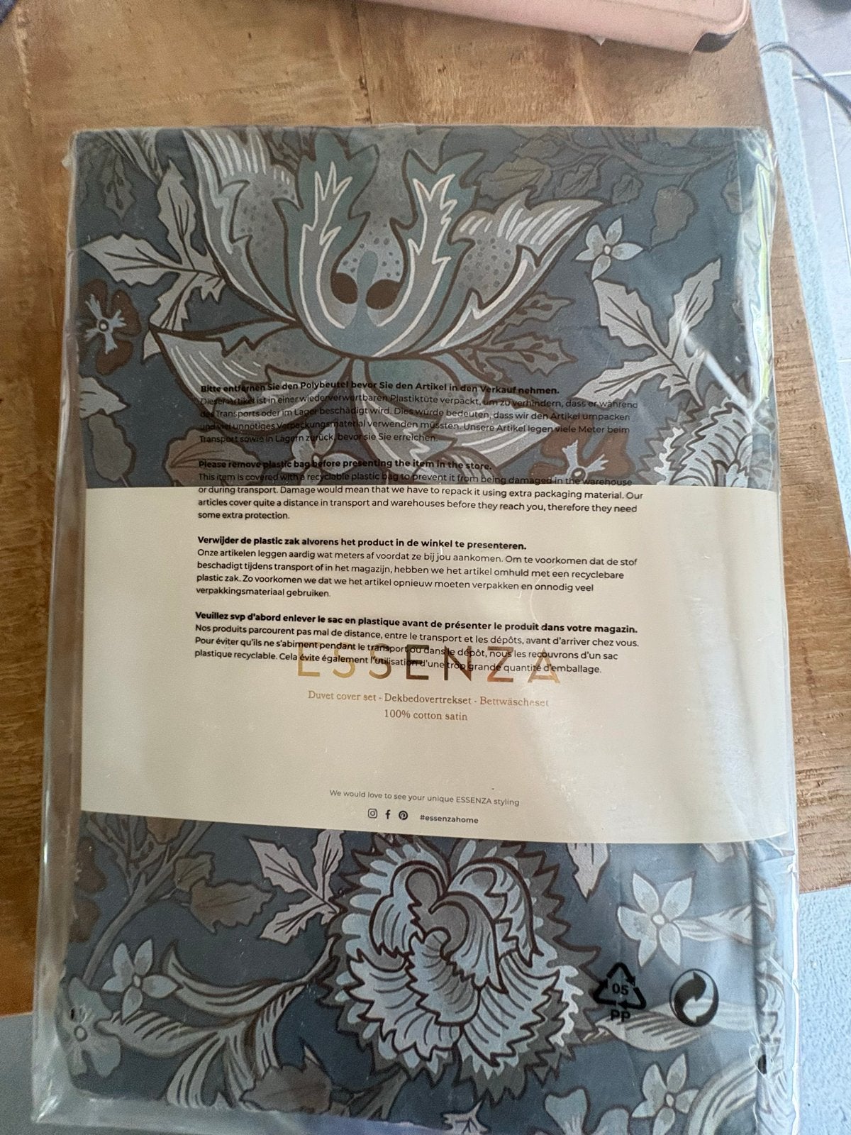 Essenza Ophelia Dekbedovertrek Midnight Swim 200x200, Overige merken, Blauw, Dekbedovertrek, Nieuw