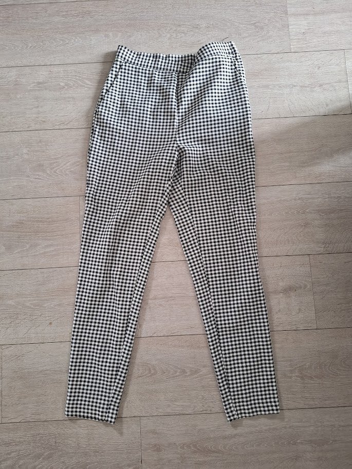 Monki Zwart-wit Geruite Broek / Pantalon Maat M, Maat 38/40 (M), Zwart, Ophalen of Verzenden, Zo goed als nieuw