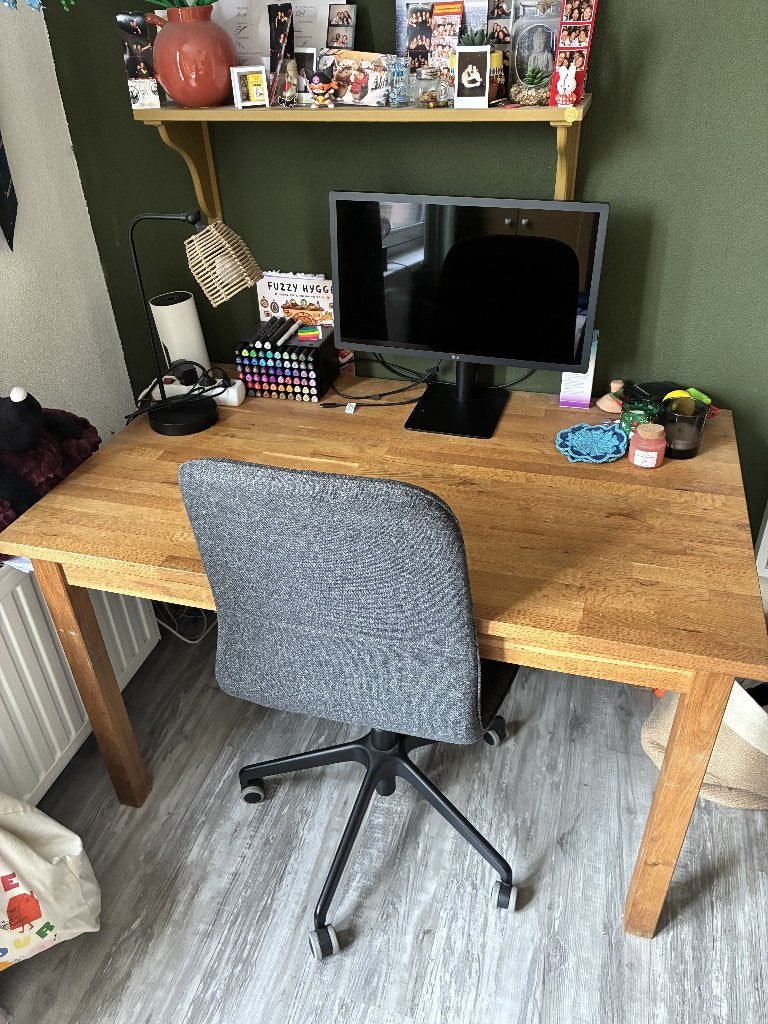 GRATIS IKEA EKENSBERG tafel 140x80 eikenlook, Huis en Inrichting, Tafels | Eettafels, Ophalen, 50 tot 100 cm, 100 tot 150 cm, Zo goed als nieuw