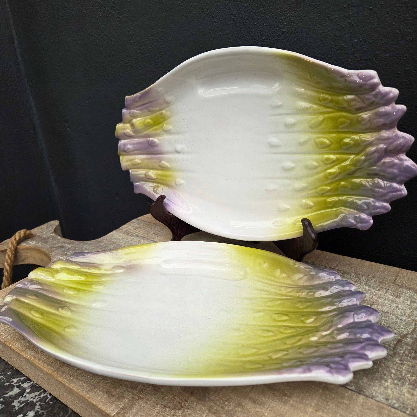 grote vintage keramische aspergeschaal,  per stuk, Ophalen of Verzenden