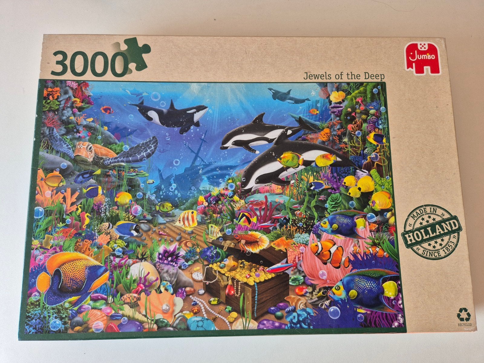 Jumbo Legpuzzel 3000 stukjes - Jewels of the Deep, Ophalen of Verzenden, Meer dan 1500 stukjes, Gebruikt, Legpuzzel