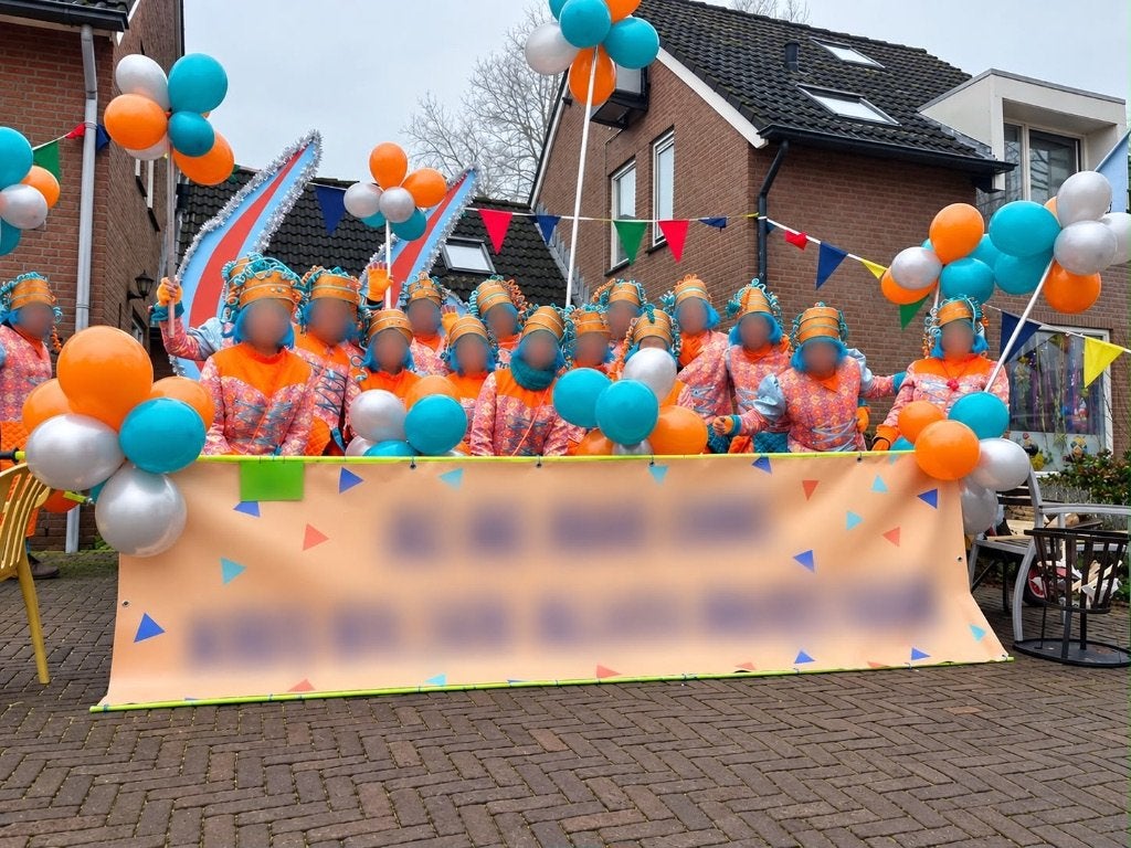 Carnavalskleding Oranje/Blauw - voor groepen, Ophalen, Carnaval, Onbekend, Kleding
