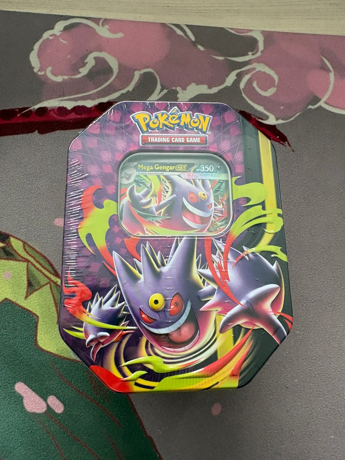 Mega Moonlit Mega Gengar ex Tin 4 Booster Pack Pokémon, Ophalen of Verzenden, Zo goed als nieuw