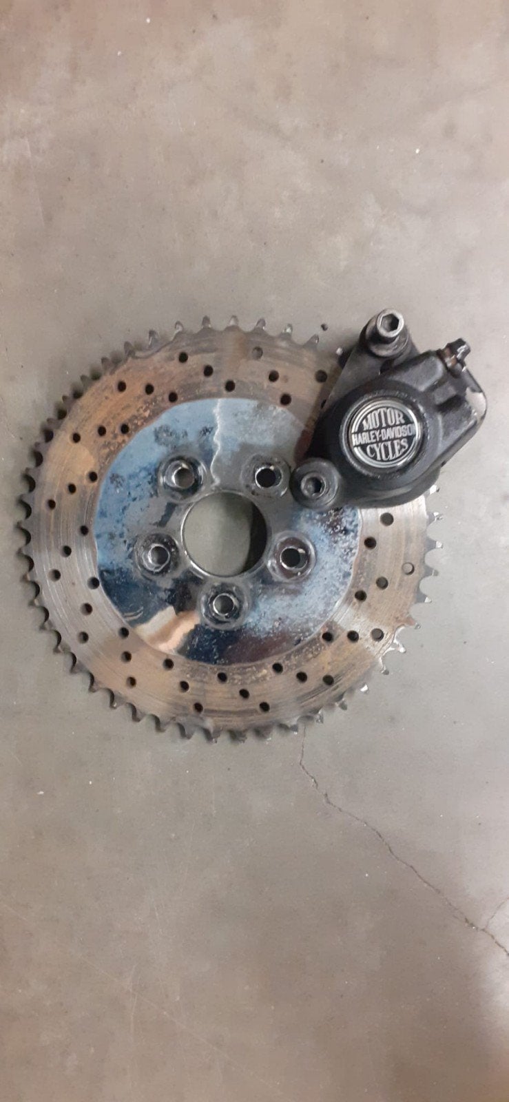 Sprocket brake Tandwiel en remklauw, Ophalen