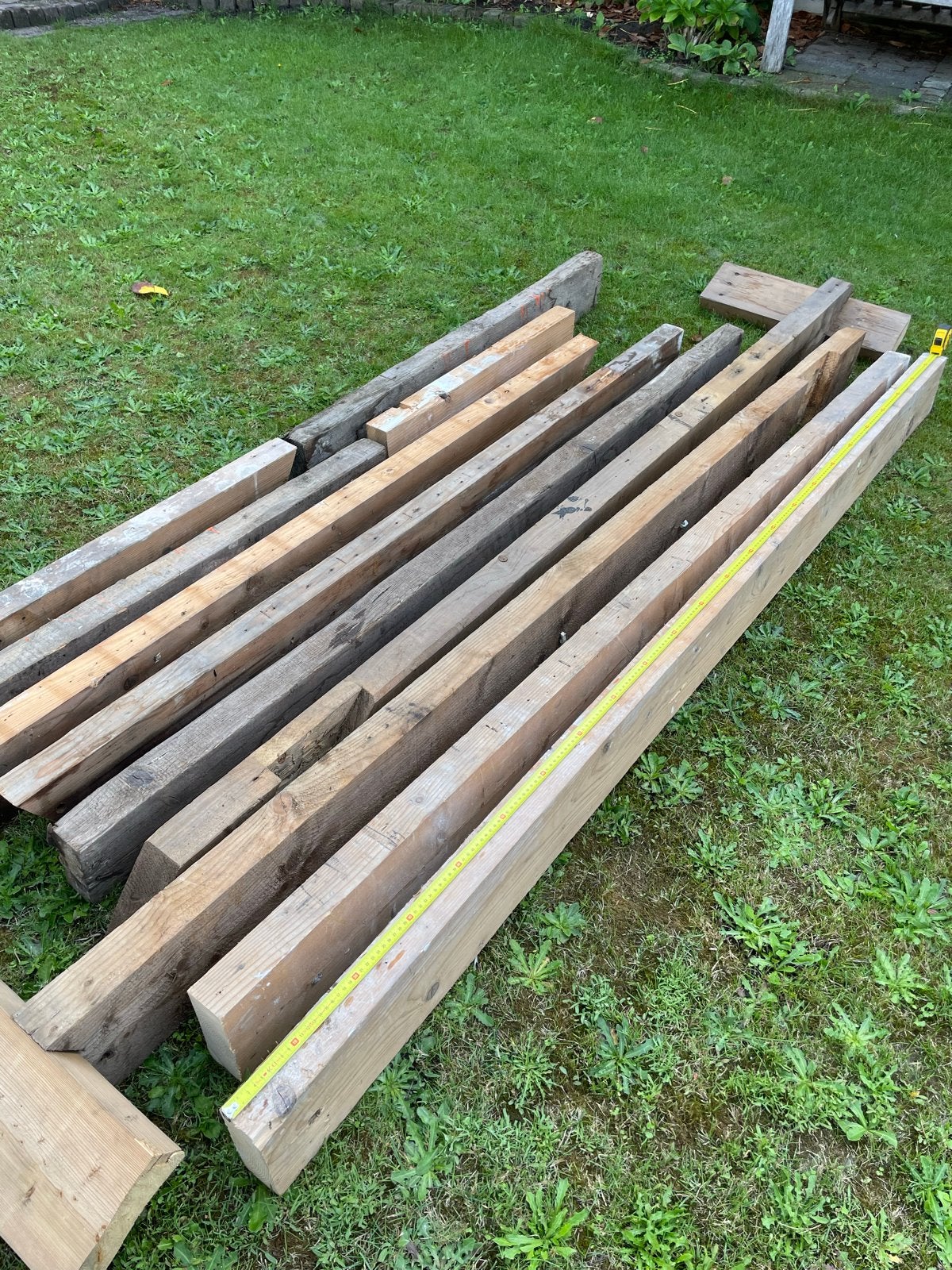 Diverse gebruikte houten balken 6x15 en 6,5x17 cm, Doe-het-zelf en Verbouw, Ophalen, Gebruikt, 200 tot 250 cm, 50 mm of meer