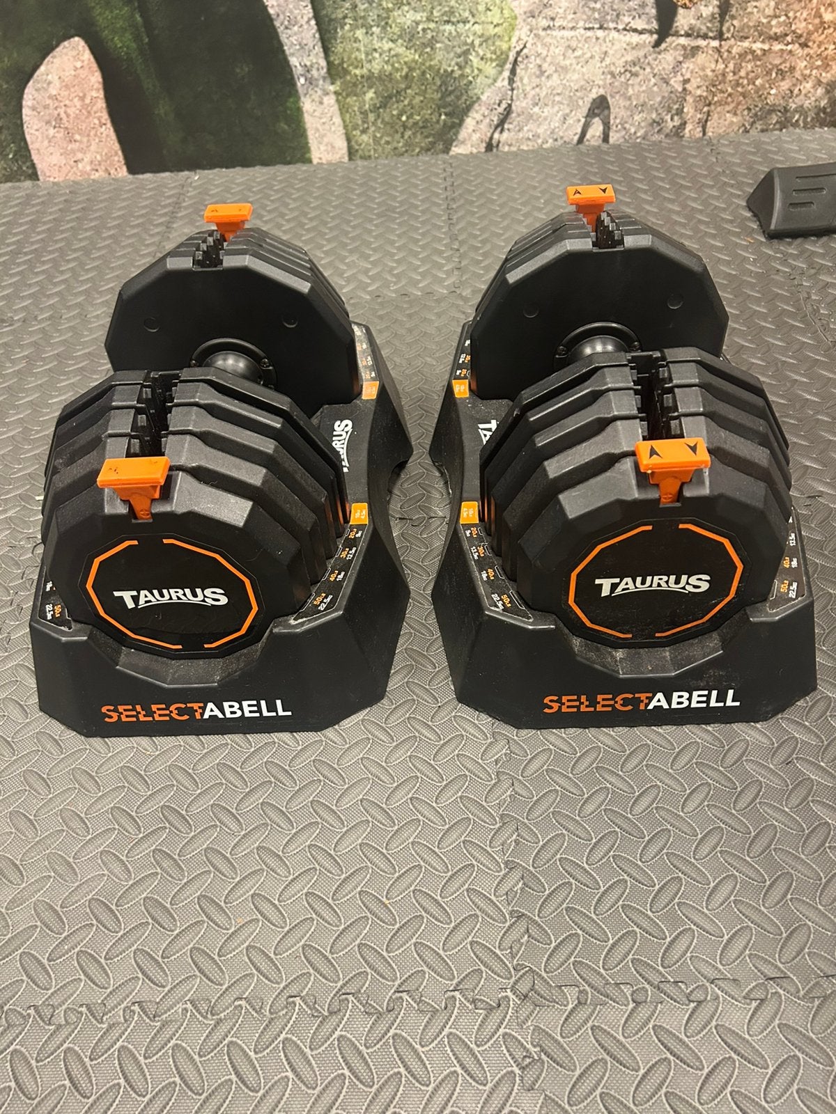 Taurus Verstelbare Halter 4,5 t/m 22,5 kg 2 stuks, Sport en Fitness, Fitnessmaterialen, Ophalen, Zo goed als nieuw