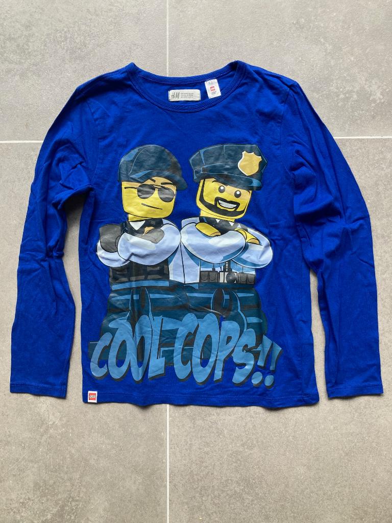 Lego City politie shirt lange mouw blauw maat 134-140, Ophalen of Verzenden, Zo goed als nieuw, Jongen, Shirt of Longsleeve