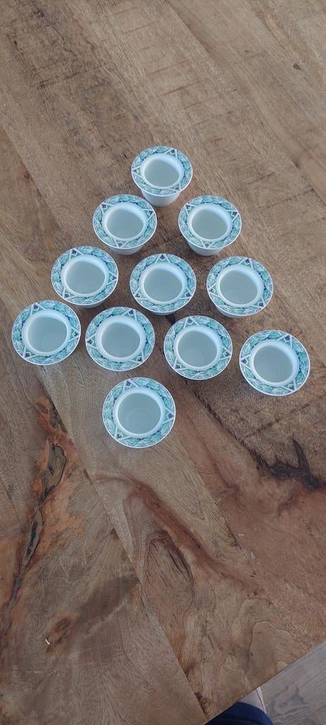 eierdopjes 9 stuks model merison  arzberg servies ah, Gebruikt, Overige typen, Ophalen of Verzenden, Overige stijlen