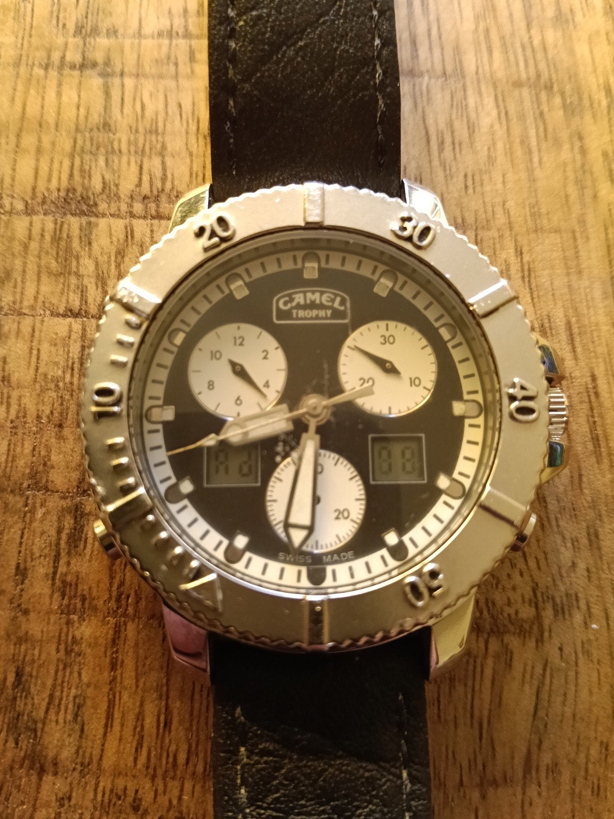 Camel Trophy Adventure Horloge - Vintage Herenhorloge, Ophalen of Verzenden, Gebruikt, Leer, Overige merken