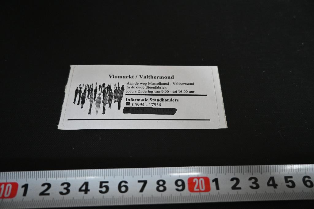 sticker Vlomarkt / Valthermond In de oude steenfabriek, Verzamelen, Ophalen, Zo goed als nieuw