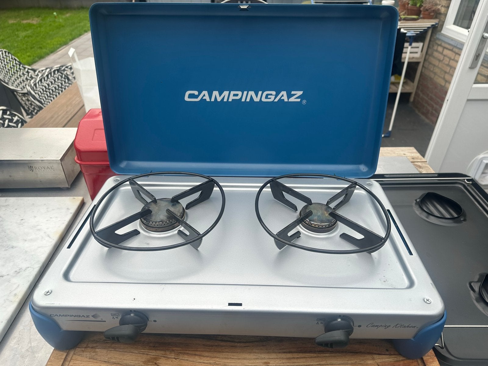 Campingaz Camping Kitchen brander met grillplaat, Ophalen, Gebruikt