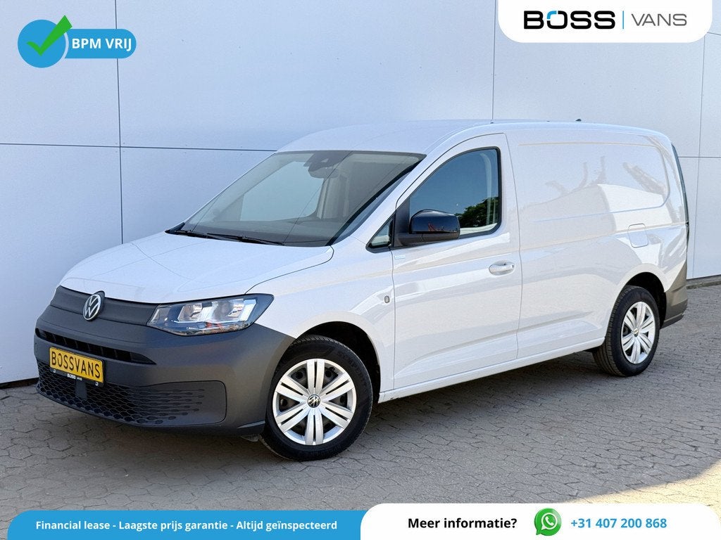 Volkswagen Caddy Cargo Maxi 2.0 TDI 122PK Automaat L2 Cruise, Auto's, Bestelauto's, Gebruikt, Zwart, 4 cilinders, Volkswagen