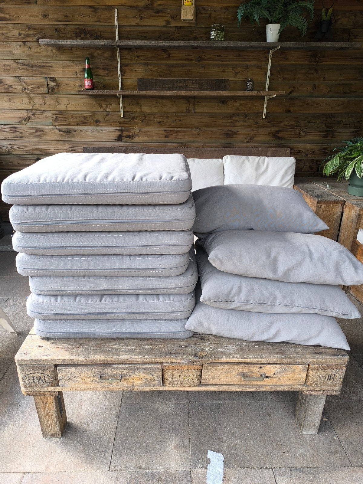 Ikea Hallö tuinkussen set - Grijs, Tuin en Terras, Tuinmeubel-accessoires, Ophalen, Zo goed als nieuw