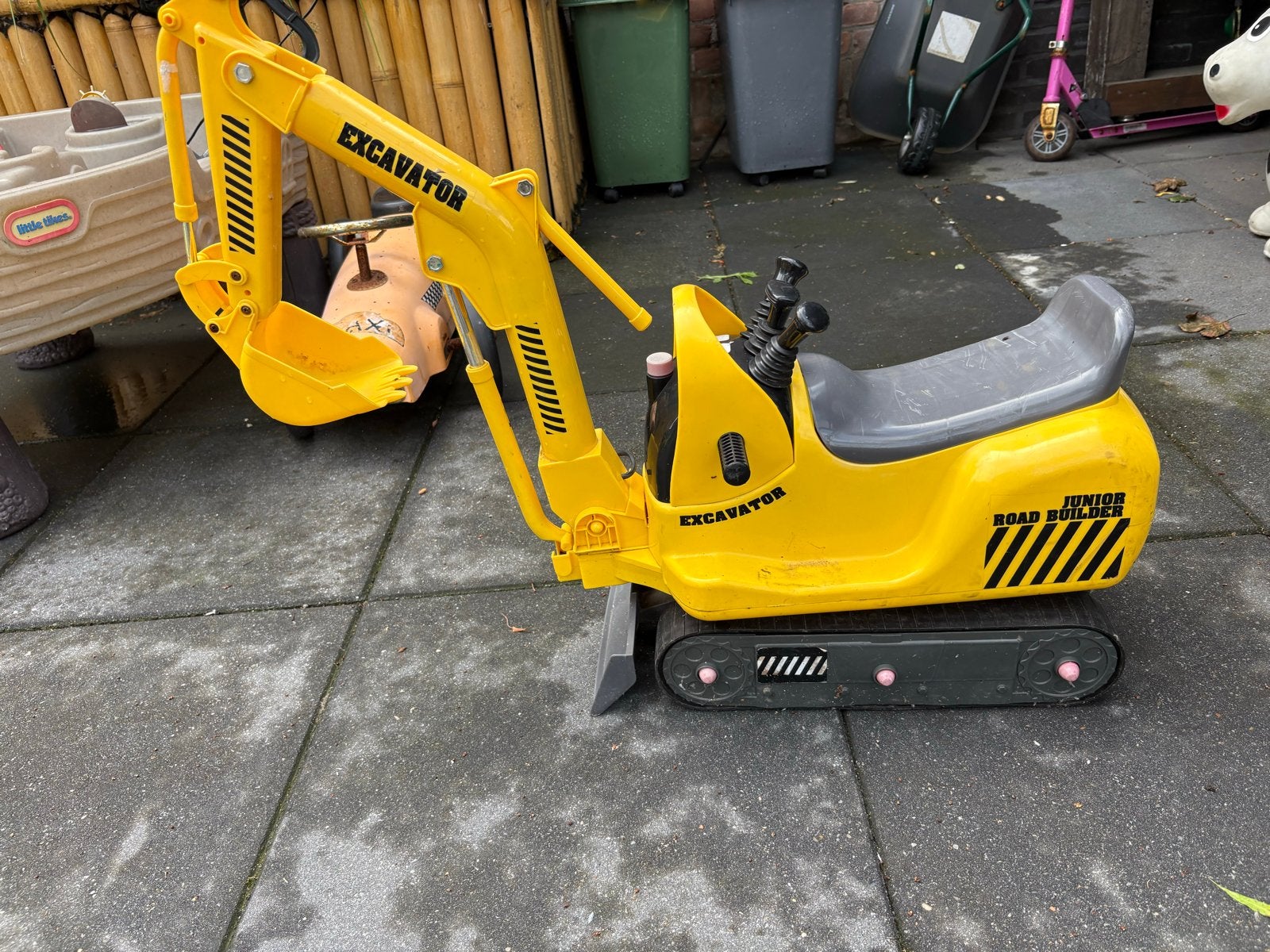 Gele kinder graafmachine - Junior Road Builder, Ophalen of Verzenden, Gebruikt