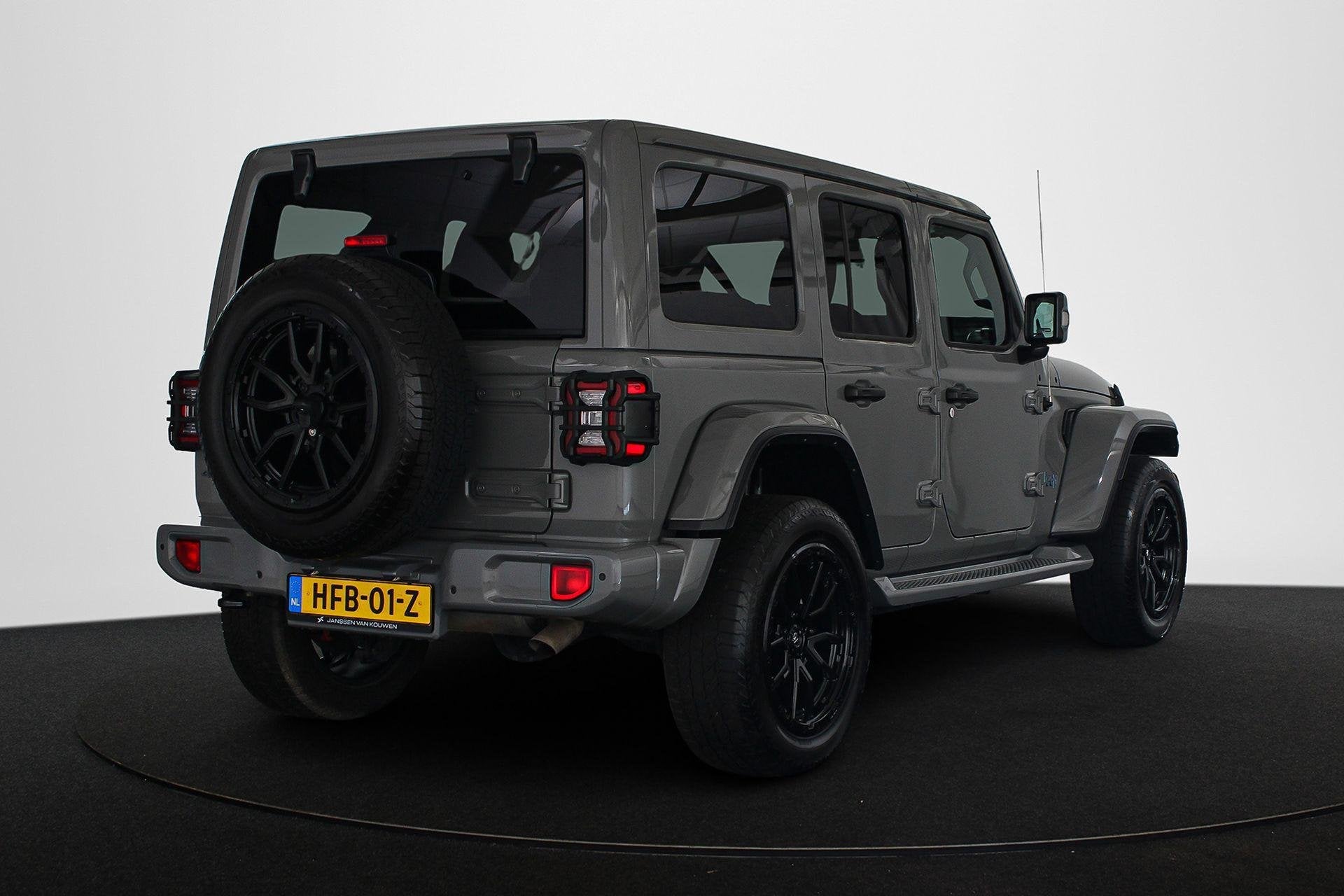 Jeep Wrangler Unlimited 4xe 380 Sahara / 20'' Custom / Keyle, Automaat, Stof, 4 cilinders, Cabriolet