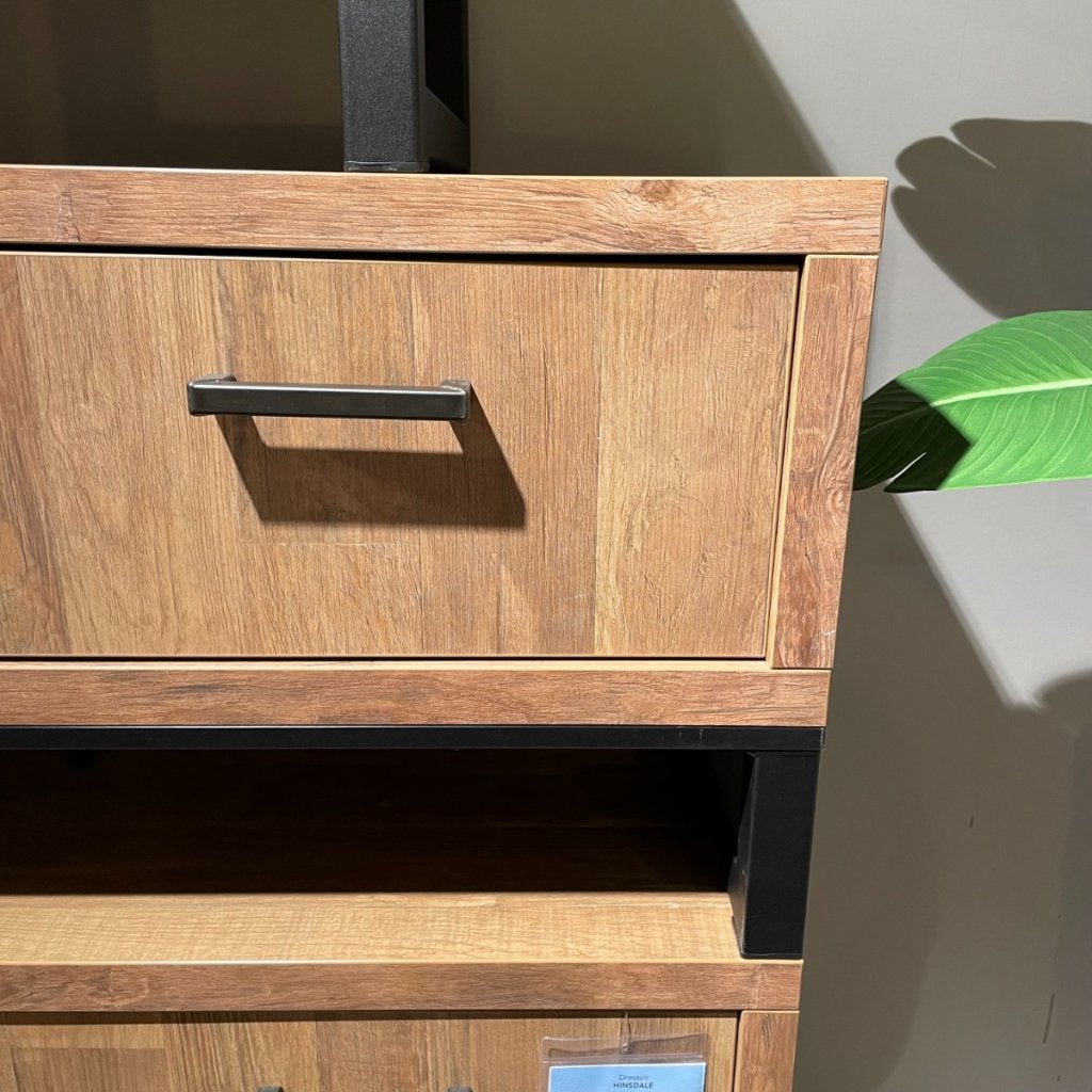 Hinsdale Tv meubel old teak 2 kleppen en 1 open vak -, Niet ingevuld, Niet ingevuld, Niet ingevuld