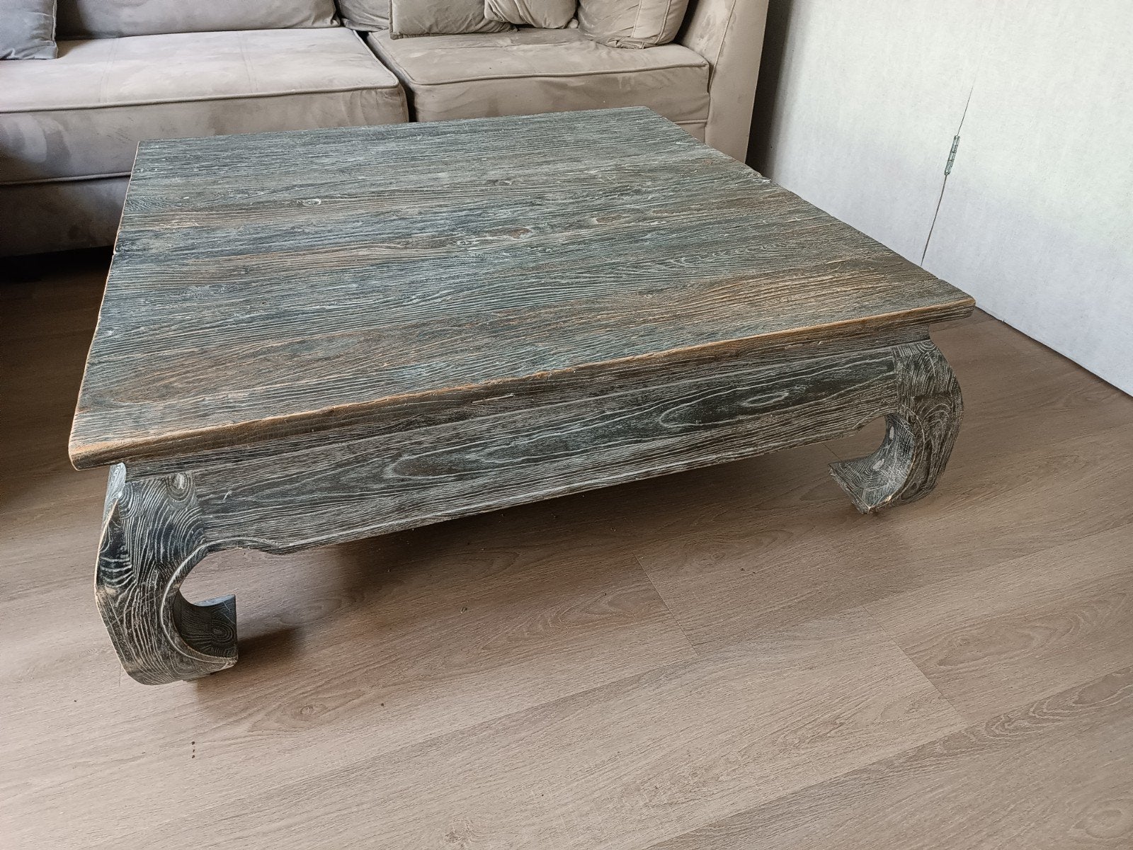 Opium salontafel, 1,2 x 1,2 m, Ophalen, Gebruikt, Vierkant, Minder dan 50 cm