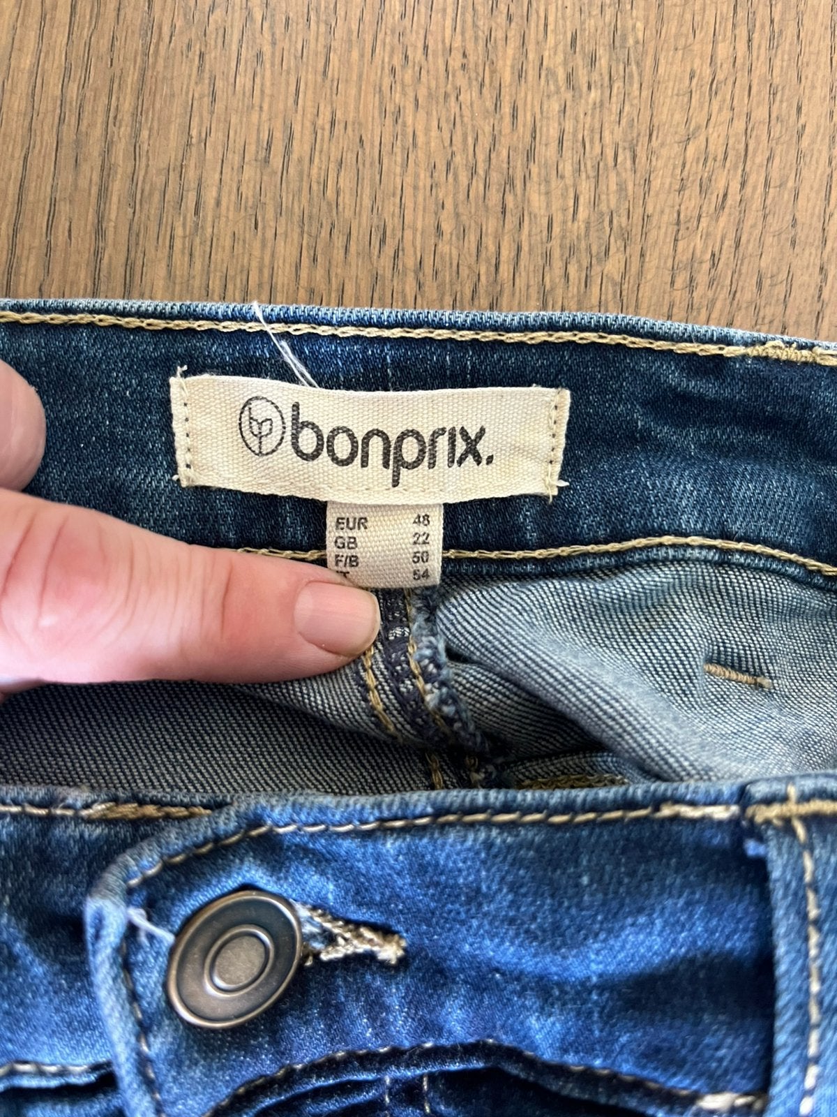 Nieuwe 7/8 broek maat 48, Ophalen of Verzenden, Zo goed als nieuw, Blauw, Overige jeansmaten