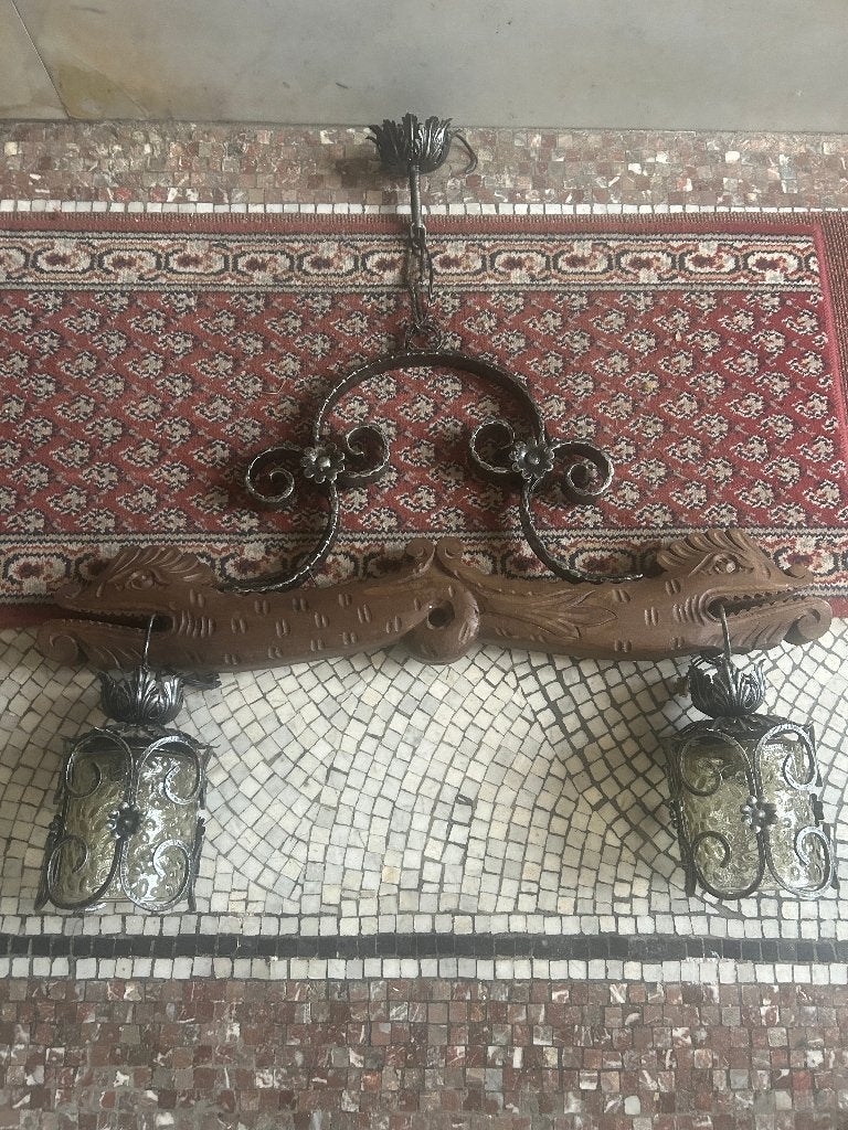 Sierlijke smeedijzeren Chinese drakenluster, Ophalen