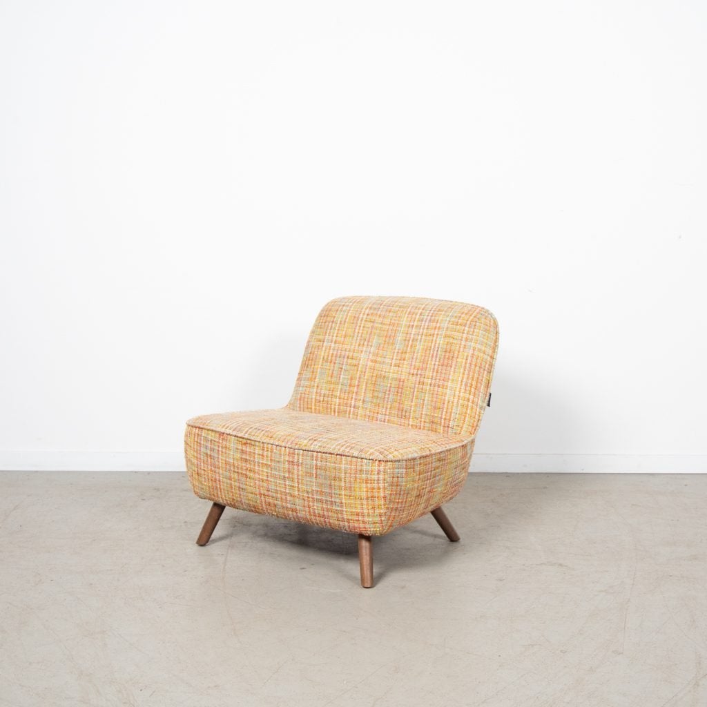Moooi Cocktail Fauteuil Meerkleurig Geruit Stof, Huis en Inrichting, Niet ingevuld, Zo goed als nieuw, Niet ingevuld, Niet ingevuld