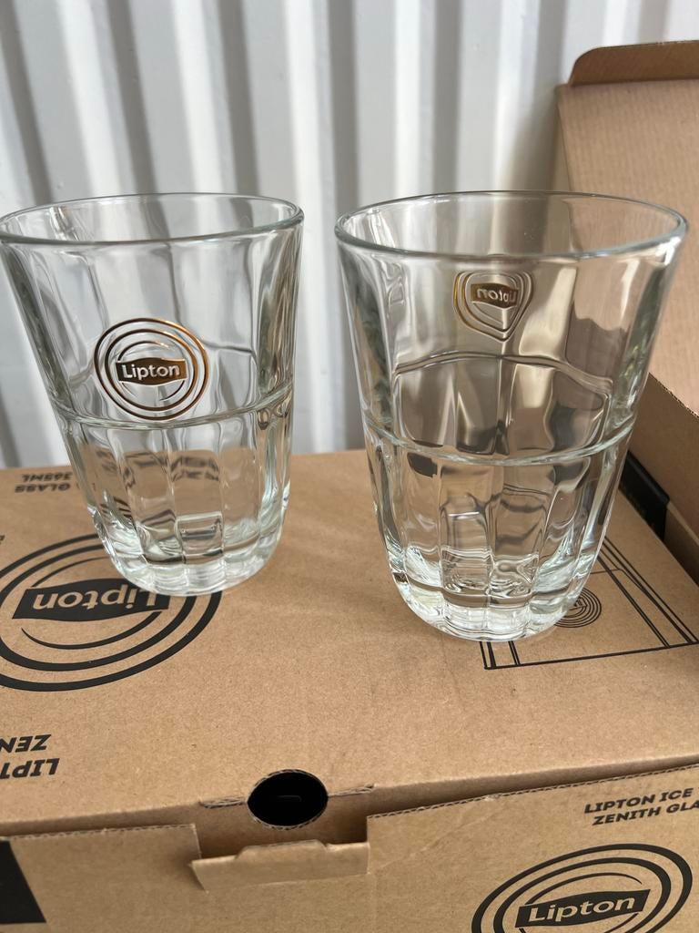 Nieuw Lipton tea glas 365ml 4 dozen 6 24 stuks, Ophalen, Nieuw, Overige merken, Glas