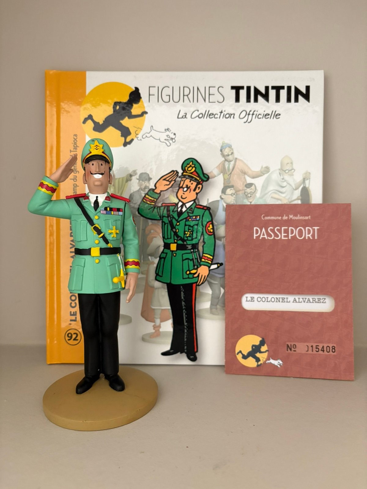 Kuifje/Tintin beeld Kolonel Alvarez Moulinsart, Verzamelen, Stripfiguren, Ophalen of Verzenden, Kuifje, Zo goed als nieuw, Beeldje of Figuurtje