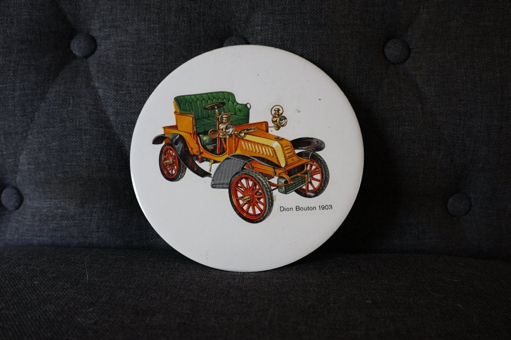 Keramische tegel Antieke auto Dion Bouton 1903 Oaklea, Ophalen of Verzenden, Zo goed als nieuw, Auto's