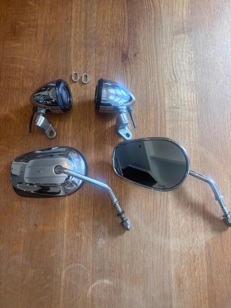 Harley-Davidson spiegels en knipperlichten (LED smoked) set, Ophalen of Verzenden, Gebruikt