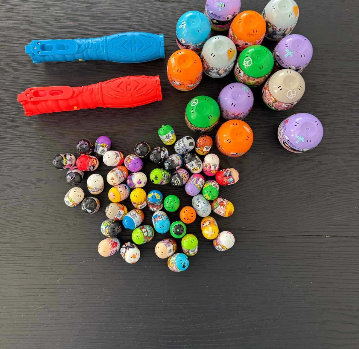 Grote collectie Mighty Beanz met lanceerders, Ophalen of Verzenden, Gebruikt, Jongen of Meisje