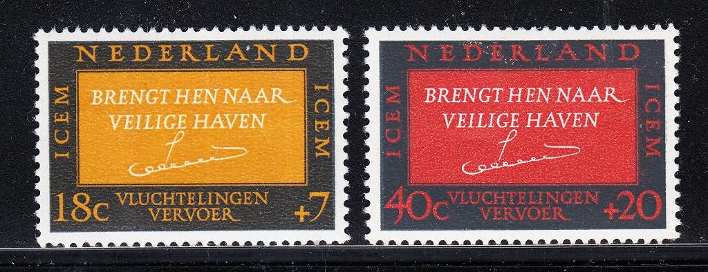 4035 - Nederland nvph 856/857 postfris  Vluchtelingen (ICEM), Verzenden, Na 1940, Postfris