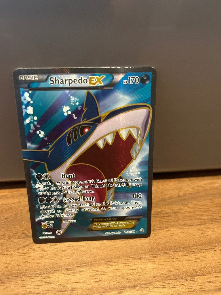 Sharpedo EX 152/160 Pokemon kaart, Ophalen, Zo goed als nieuw, Losse kaart, Foil
