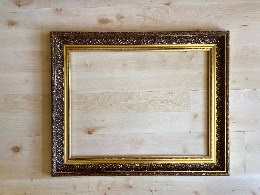 Schilderijlijst, goud, barok, groot, vintage, 50,5x65,5, Huis en Inrichting, Woonaccessoires | Lijsten, Ophalen, Gebruikt, Schilderijlijst