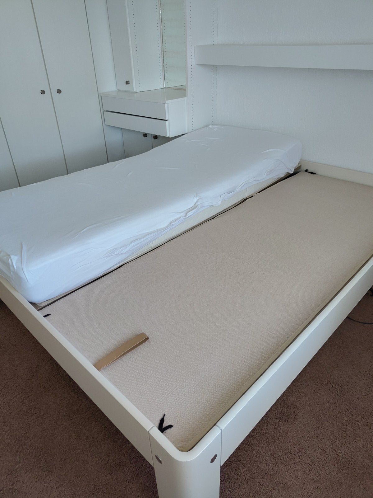 auping bed, Ophalen, Wit, Bouwjaar 1999, Tweepersoons