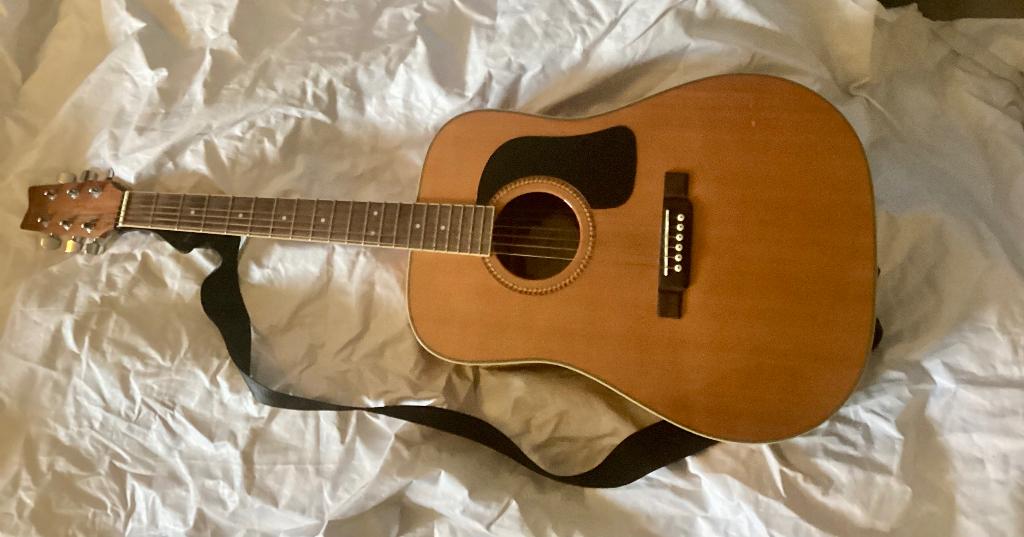 Gitaar Washburn  VINTAGE ivm leeftijd…😝😊, Ophalen, Zo goed als nieuw, Klassieke of Spaanse gitaar, Met koffer