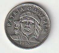 3  peso    1992  Cuba. km. 346 a,  ( 1,75 euro ), Ophalen of Verzenden, Noord-Amerika, Losse munt