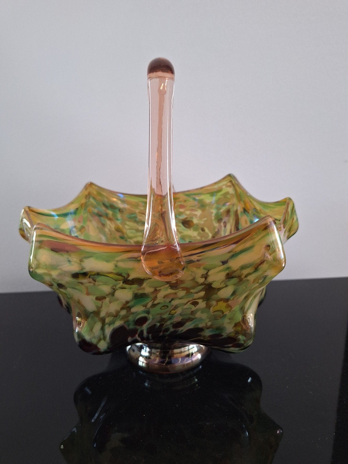 Kralik iridescent glazen mand, Ophalen of Verzenden