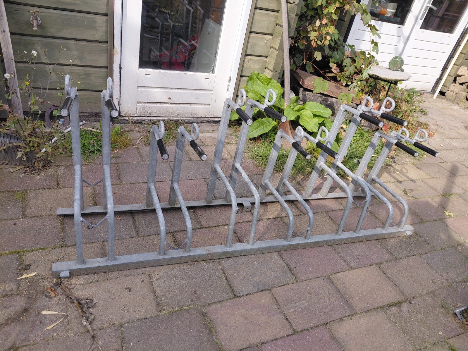Gegalvaniseerd fietsenrek voor 5 fietsen, Ophalen, Gebruikt