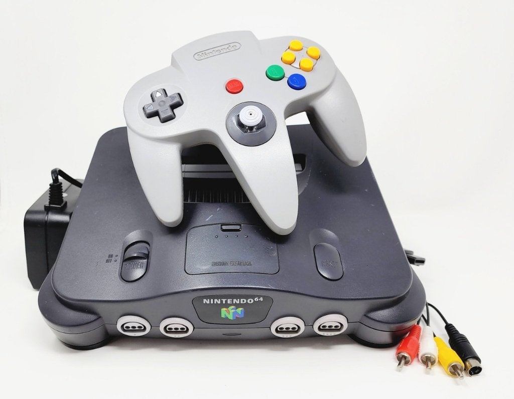 Nintendo 64 Console met Controller en Kabels, Spelcomputers en Games, Verzenden, Gebruikt, Met 1 controller