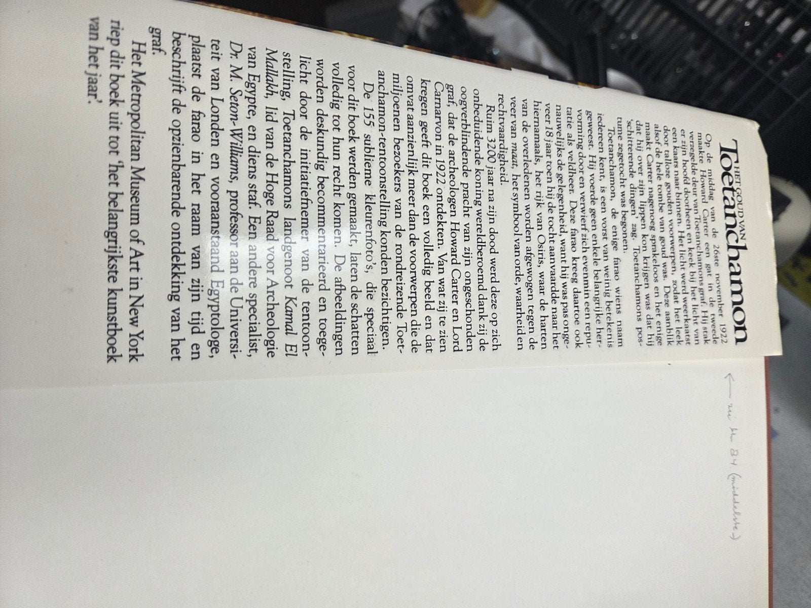 Het Goud van Toetanchamon - Boek over Egyptische Farao, Ophalen of Verzenden, 20e eeuw of later, Gelezen, Dr. M. Eaton-Williams