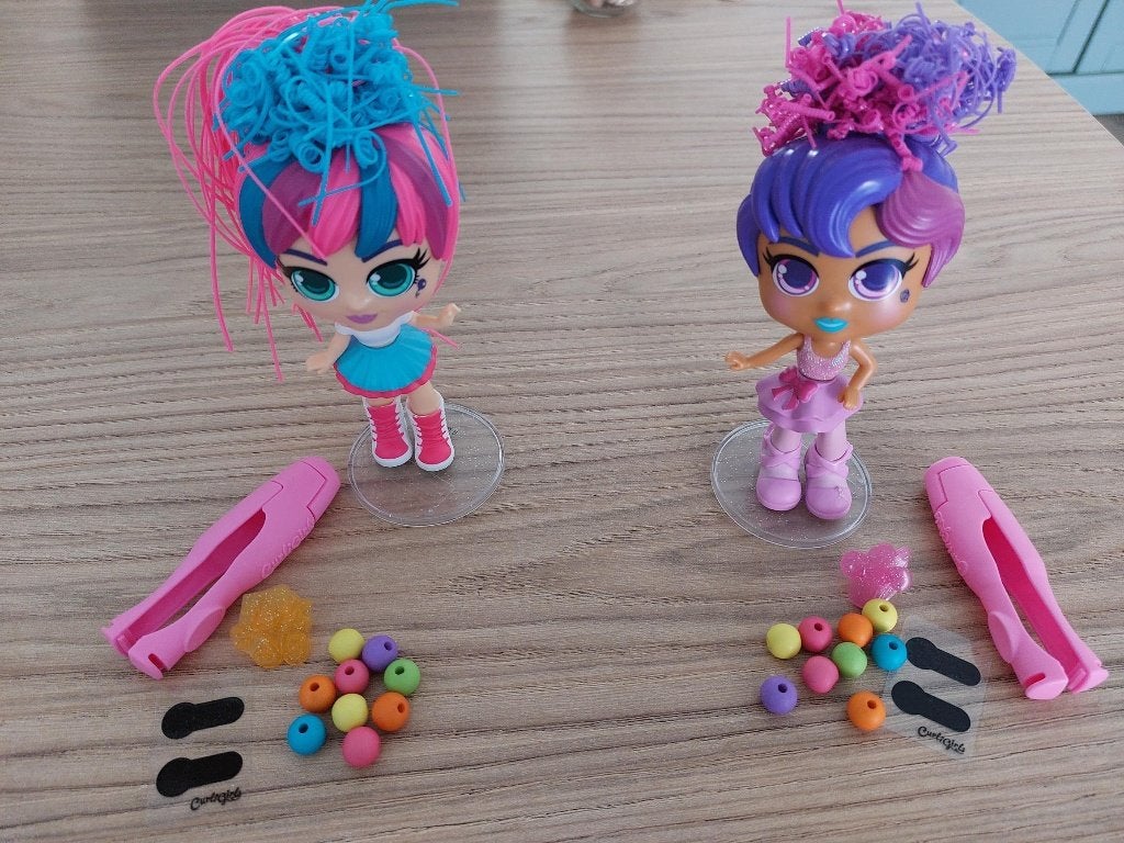 Curli Girls 2 poppetjes, Ophalen of Verzenden, Gebruikt, Barbie