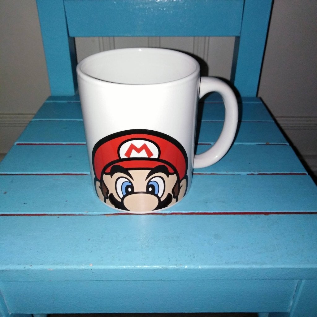Super Mario mokken 2 stuks, Ophalen, Gebruikt, Mok, Overige stijlen