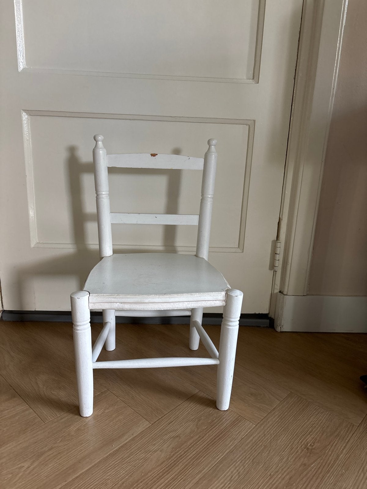 Houten kinderstoeltje wit, Ophalen, Gebruikt, Overige typen