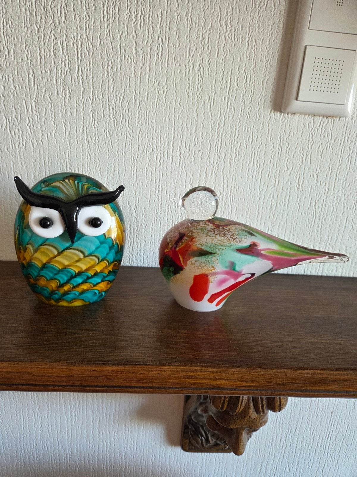Mooie glazen uil en vogel decoratie set, Ophalen