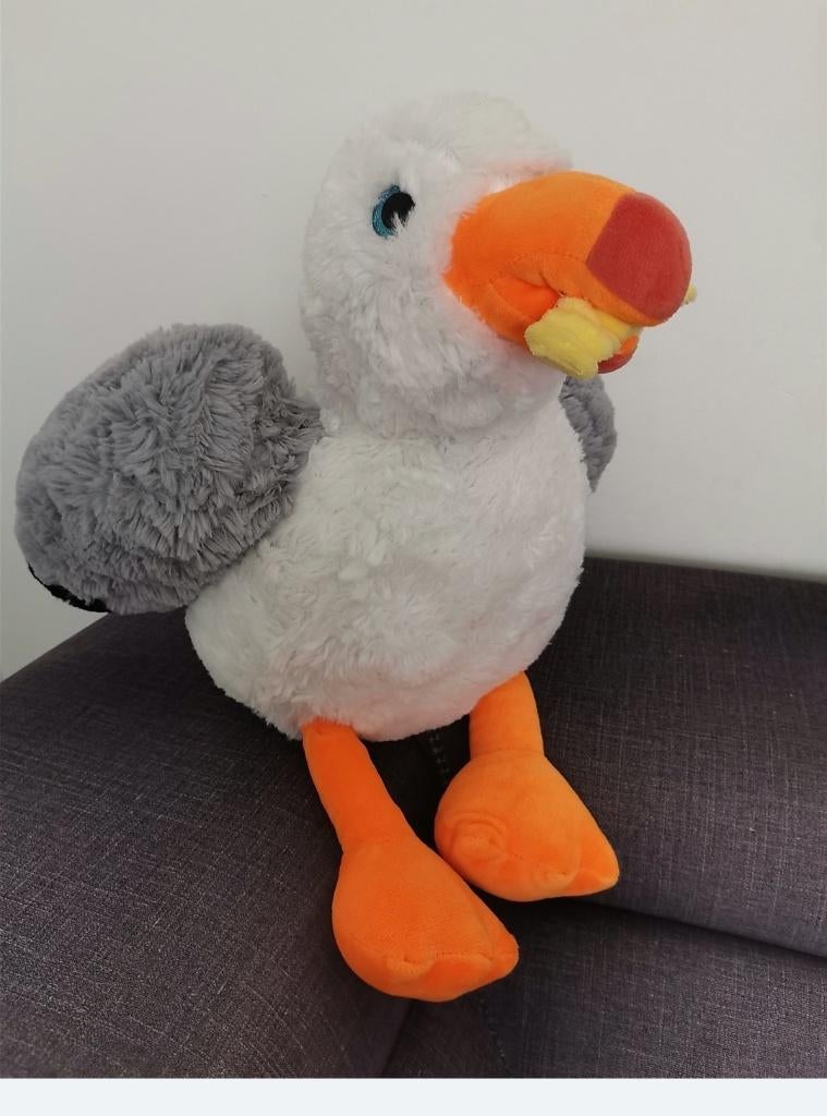 Knuffel Steven the seagull 45 cm., Ophalen, Zo goed als nieuw, Overige typen