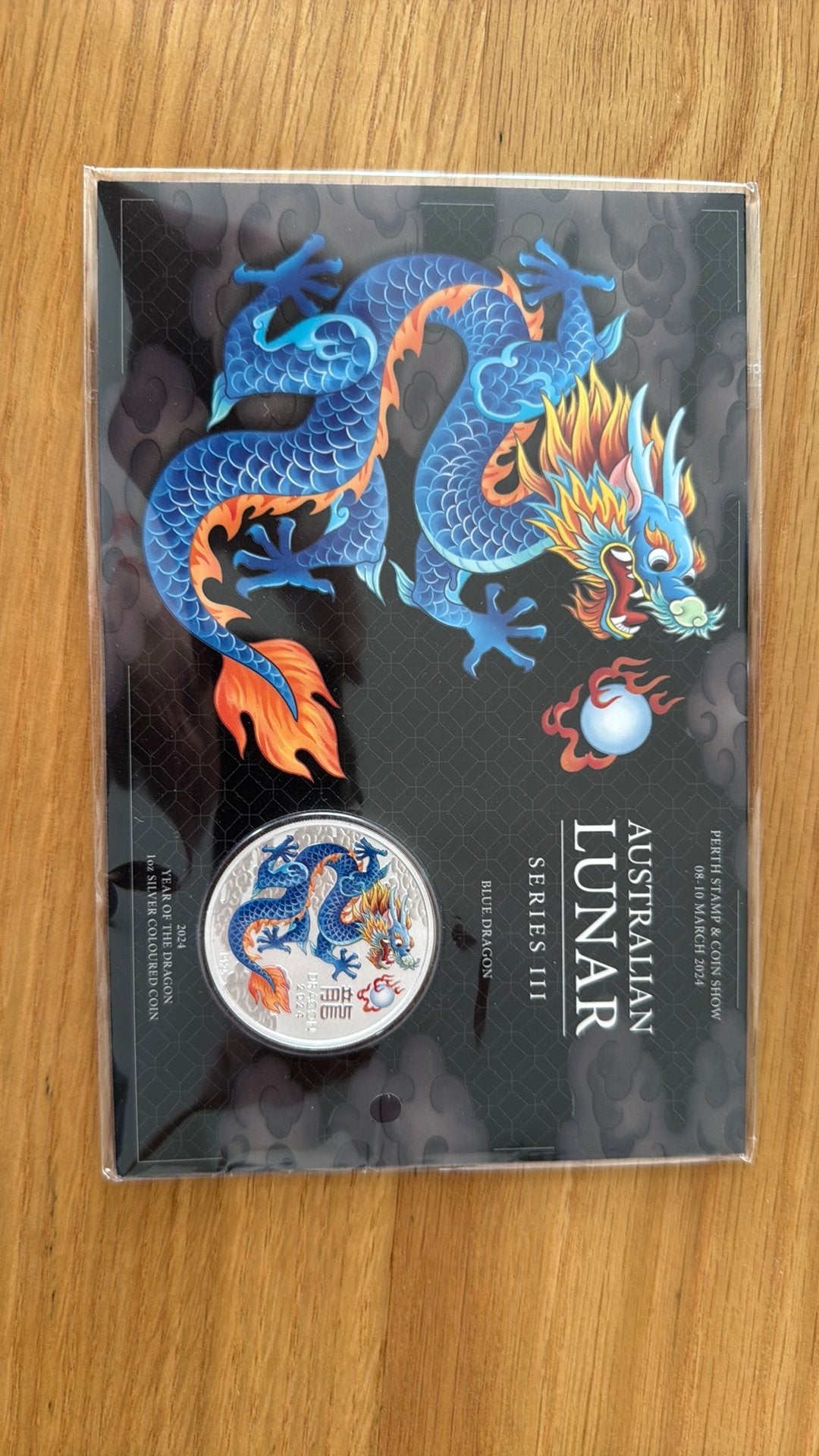 0.999 zilvere Lunar 3 - dragon - 1 oz, Ophalen of Verzenden, Zilver