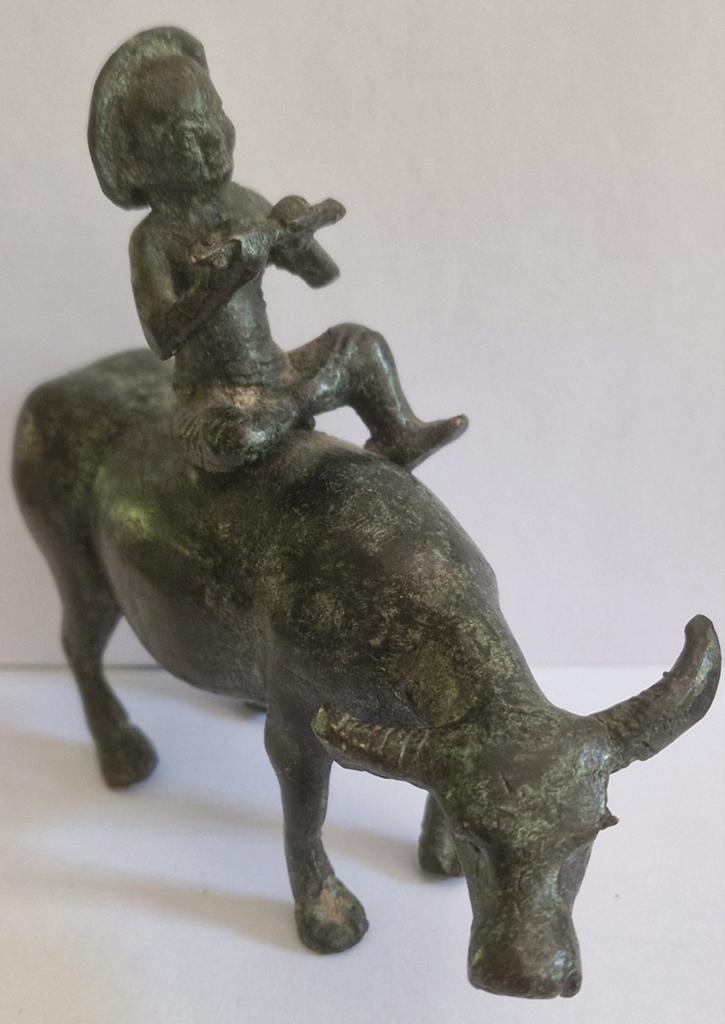 Bronzen beeldje, Minder dan 20 cm, Ophalen of Verzenden, Scène, Beeld
