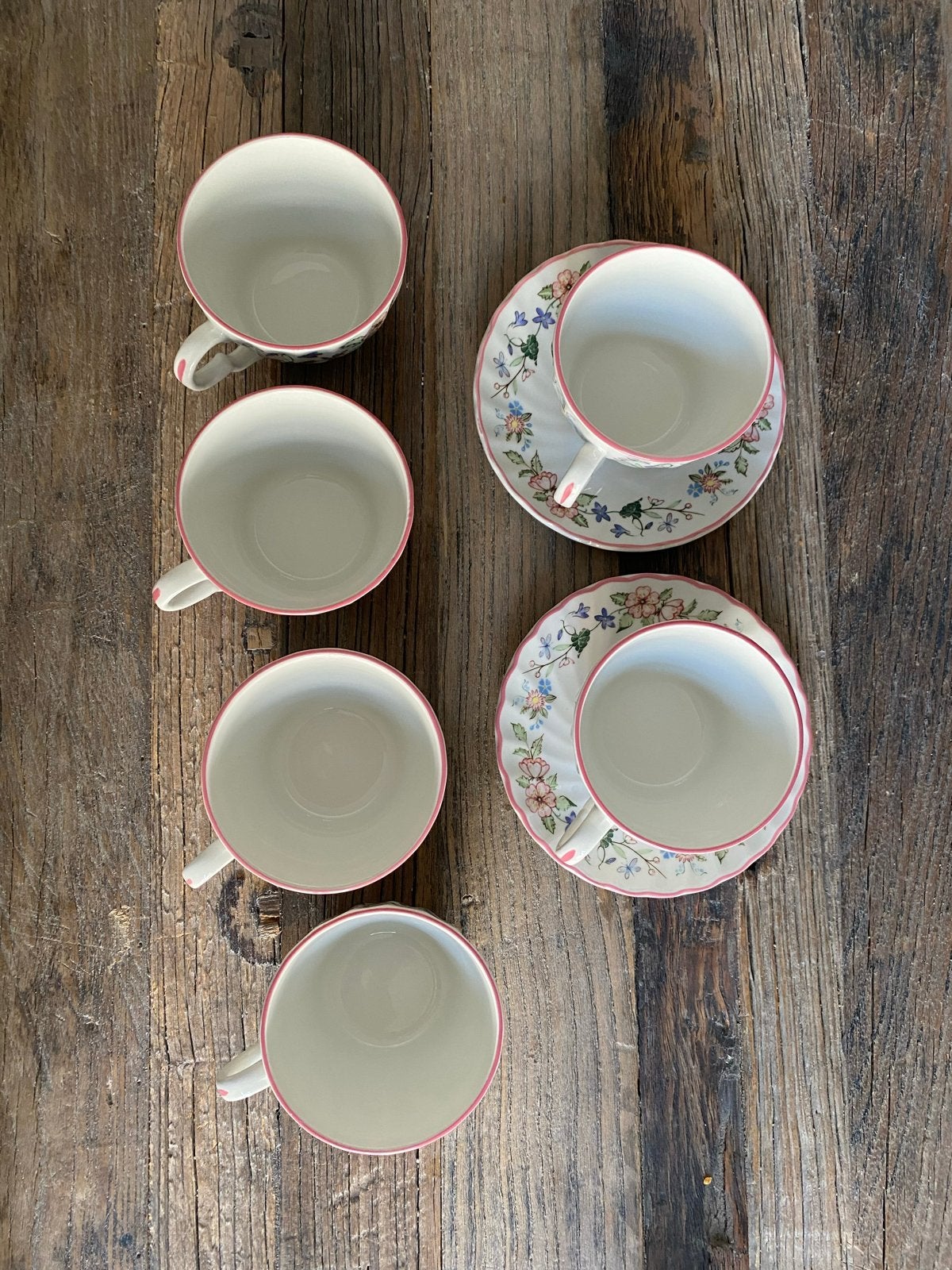 Wood & Sons Springfield servies: 2 kop en schotels, 4 koppen, Antiek en Kunst, Antiek | Servies los, Ophalen of Verzenden