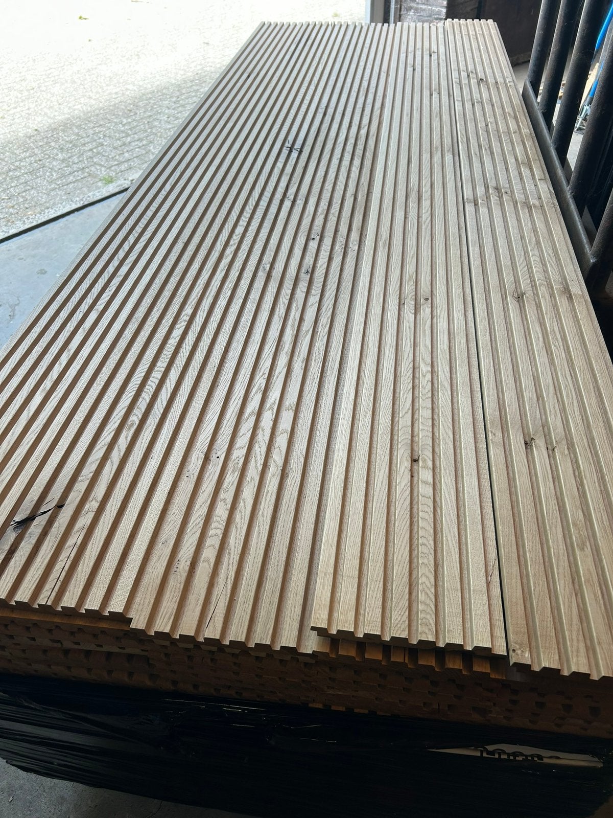 Eiken wand planken te koop. Zoals de lattenwand planken, Ophalen of Verzenden, Nieuw, 250 cm of meer, Planken