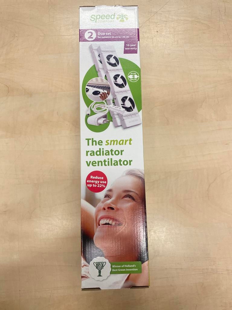 SpeedComfort Duo set slimme radiator ventilator, Minder dan 30 cm, Hoog rendement (Hr), Radiator, Nieuw