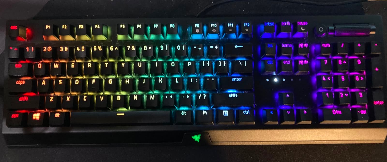 Razer Blackwidow V3 Yellow Switches 100% toetsenbord, Computers en Software, Ophalen of Verzenden, Zo goed als nieuw, Qwerty, Bedraad